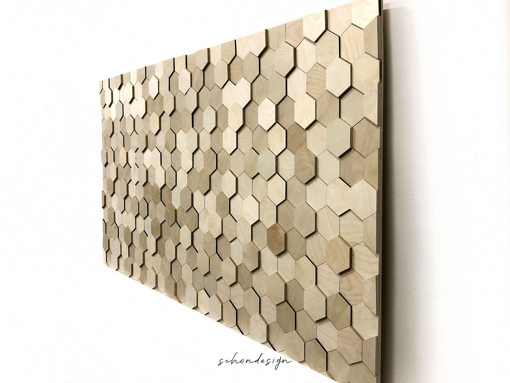 Large Hexagon Wood Wall Art Rustic Wall Decor 3d Wall Art With Regard To Most Popular Hexagons Wall Art (View 9 of 20)