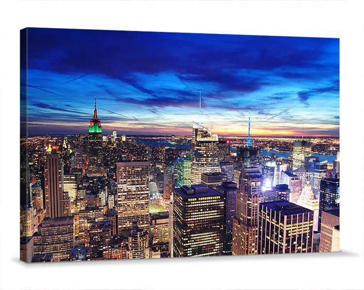 Large Wall Art Canvas Print New York City Midtown Skyline Throughout Most Up To Date New York City Framed Art Prints (View 11 of 20)