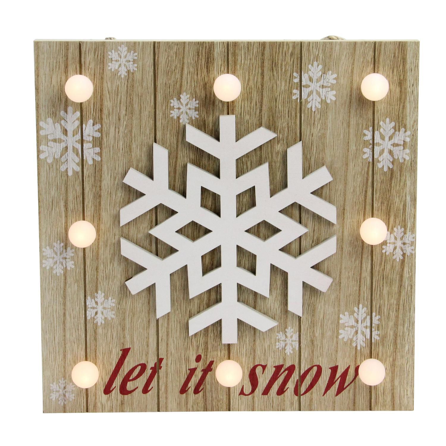 Let It Snow Natural Wood & Snowflake Wall Decor – Pier1 Throughout Most Recently Released Snow Wall Art (View 13 of 20)