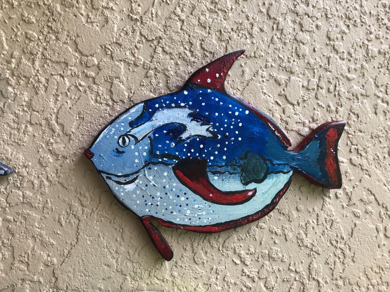 Luna Hand Painted Opah Moon Fish Wooden Wall Decor | Etsy In Recent Luna Wood Wall Art (View 2 of 20)