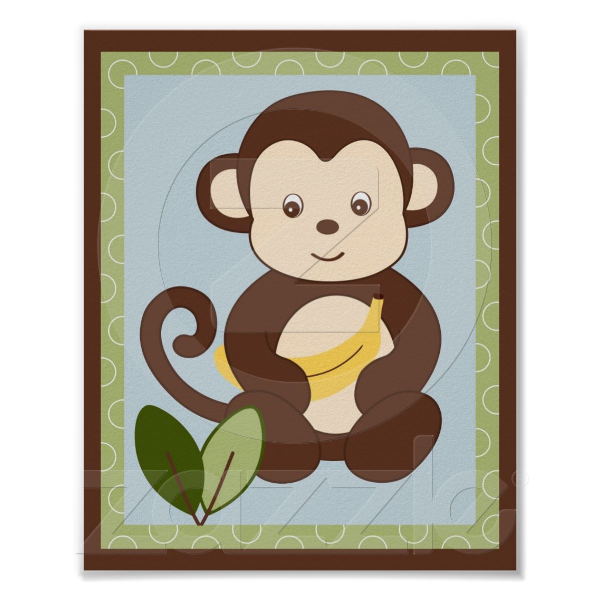 M Is For Monkey Jungle Nursery Wall Art Print 8x10 Inside Best And Newest Jungle Wall Art (View 17 of 20)