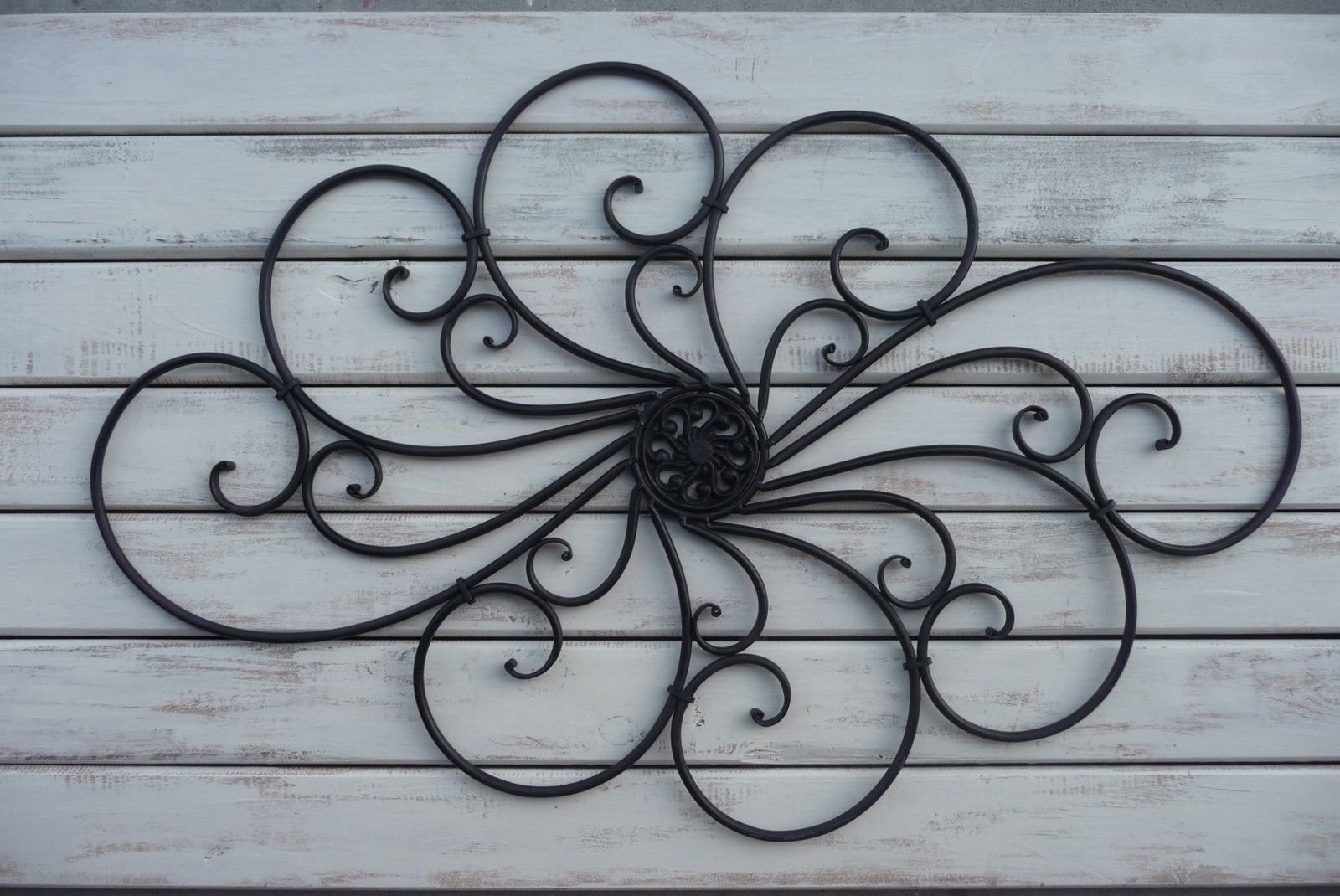 Metal Scroll Swirl Sun Design Wall Art ~ Large Hanging For Most Current Swirl Wall Art (View 3 of 20)