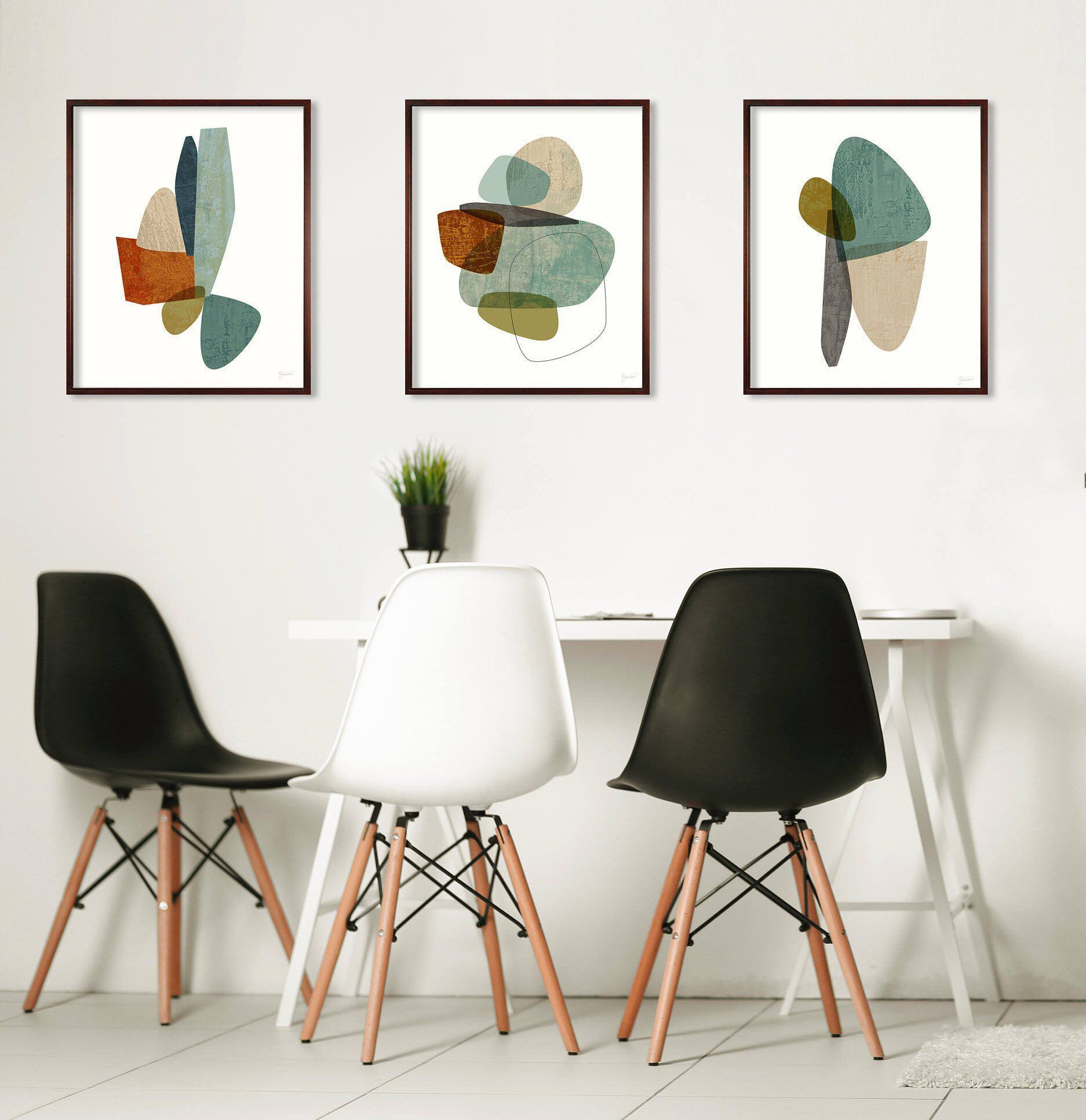Mid Century Modern Art Art Print Set For Bedroom Abstract Throughout Most Recently Released Mid Century Modern Wall Art (View 16 of 20)