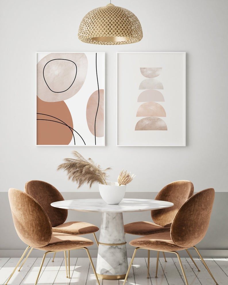 Mid Century Modern Neutral Printable Wall Art Set Of 2 With Regard To Recent Mid Century Modern Wall Art (View 15 of 20)