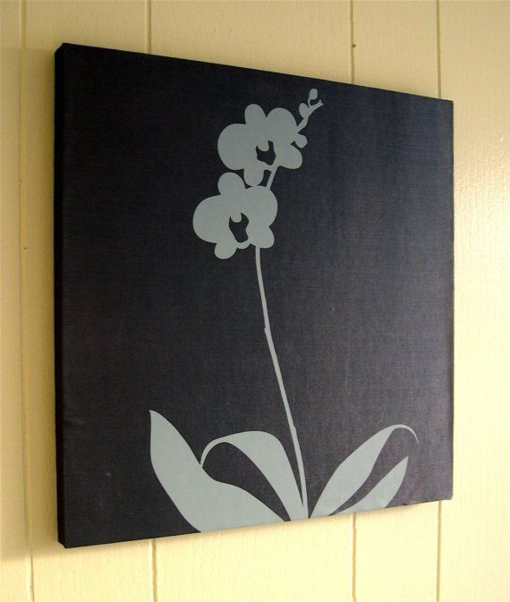 Midnight Blue Orchid Wall Art | Etsy | Orchid Wall Art In Most Recent Midnight Wall Art (View 13 of 20)