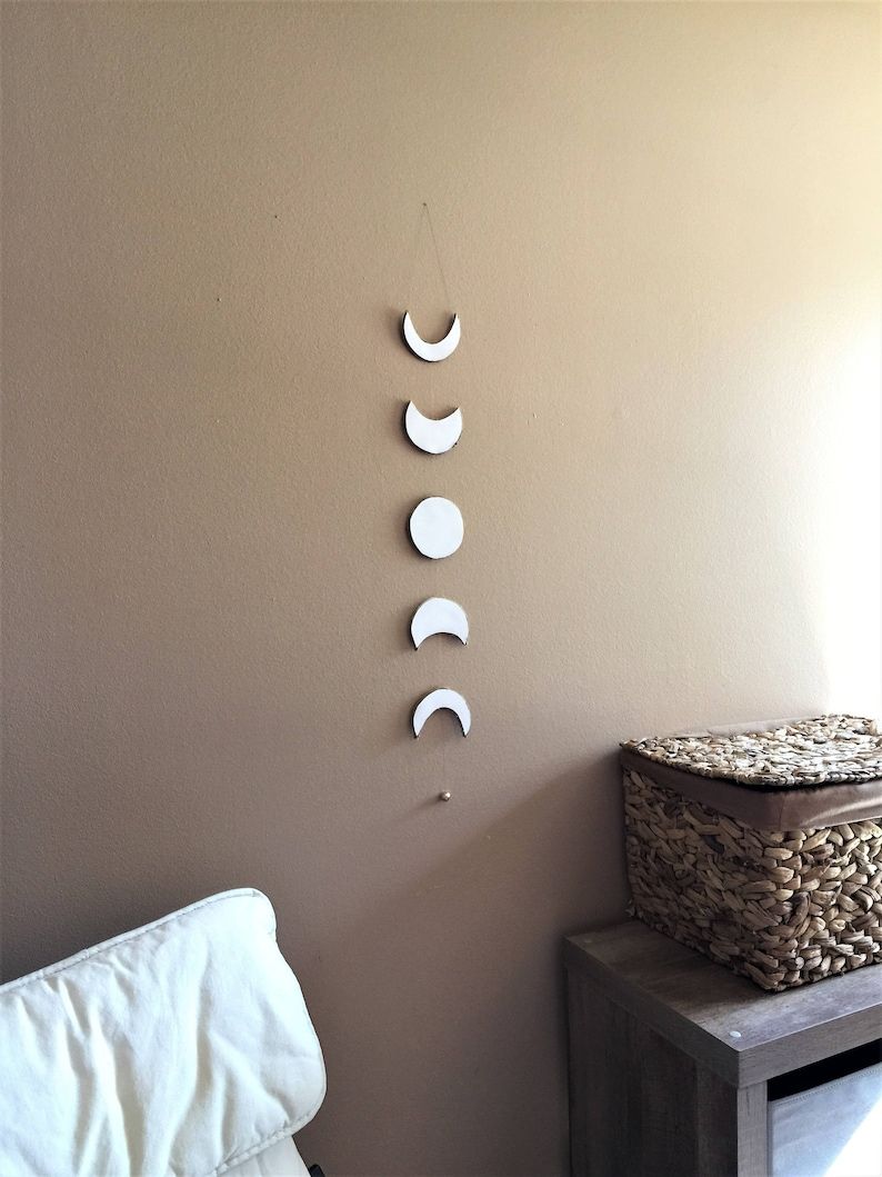 Moon Phase Wall Decor Lunar Hanging Vertical Moon Child Inside Most Popular Luna Wood Wall Art (View 7 of 20)