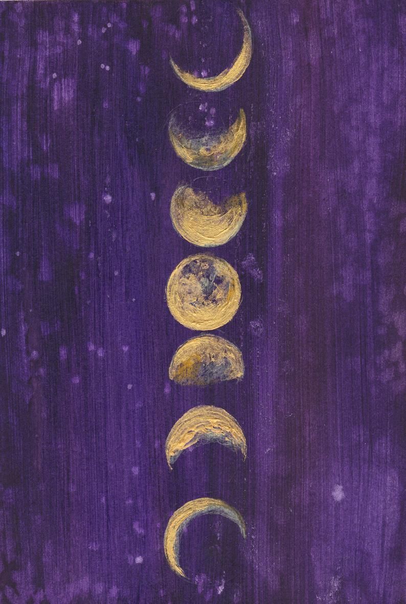 Moon Phases Canvas Print – Boho Wall Art – Bohemian Home Intended For Most Recent Luna Wood Wall Art (View 15 of 20)