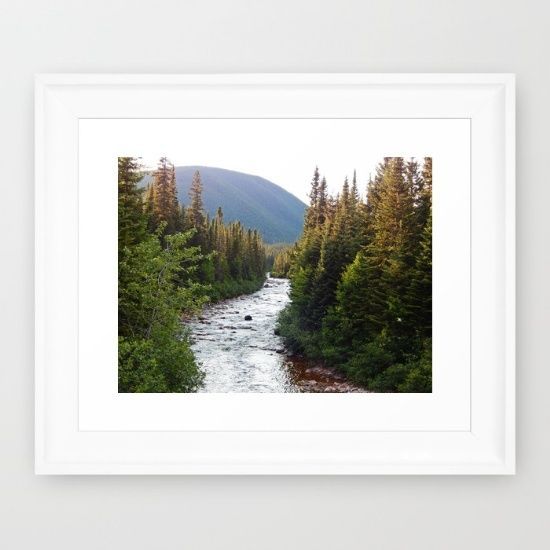 Mountain River Framed Art Printdanbythesea | Society6 In Best And Newest Natural Framed Art Prints (View 14 of 20)
