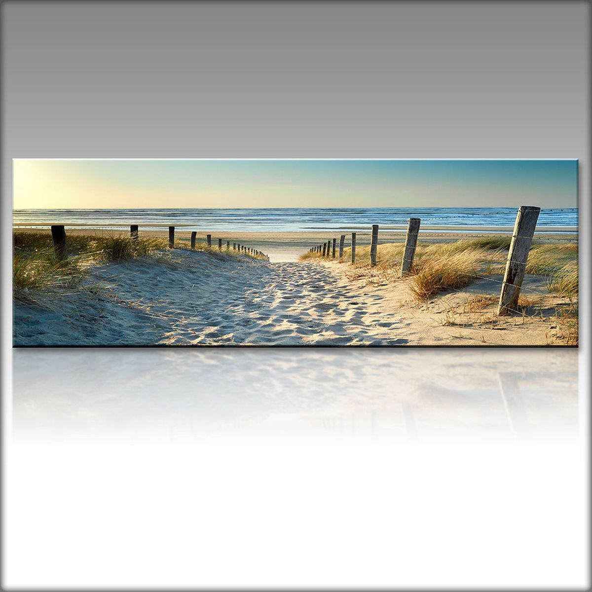 Mrosaa Ocean Beach Nature Landscape Canvas Print Wall Art With Most Current Landscape Framed Art Prints (View 19 of 20)