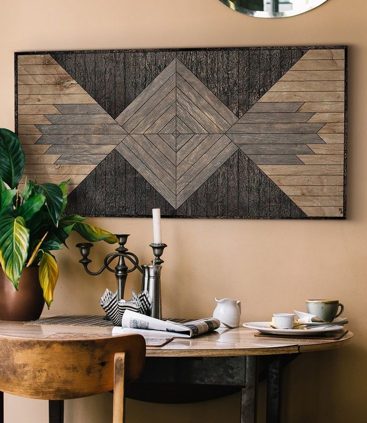Native Ornament  Rustic Wood Wall Hanging  Reclaimed Wood Intended For Most Recent Hexagons Wood Wall Art (View 3 of 20)