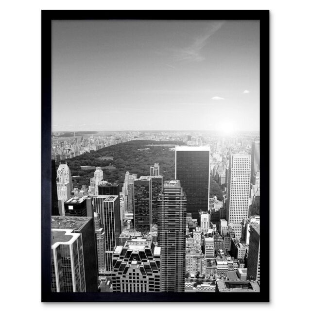 New York City Black White 12x16 Inch Framed Art Print | Ebay Pertaining To Most Up To Date New York City Framed Art Prints (View 2 of 20)