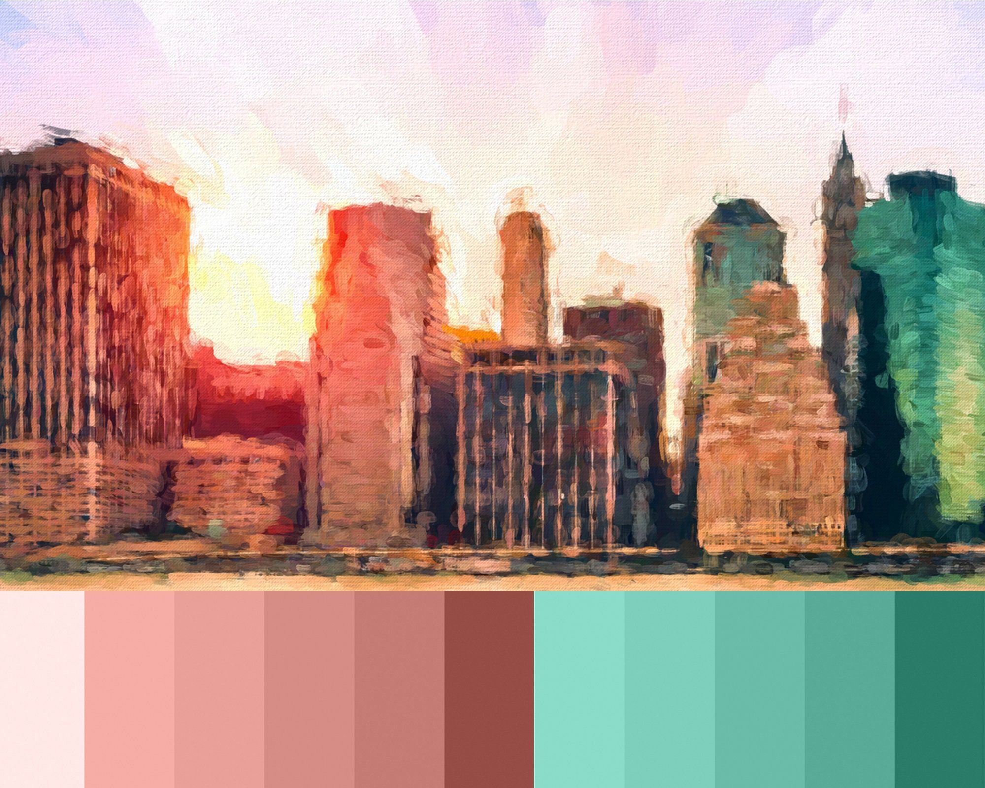 New York City Skyline Wall Art, Acrylic Cityscape Painting Within 2018 New York City Framed Art Prints (Gallery 19 of 20)