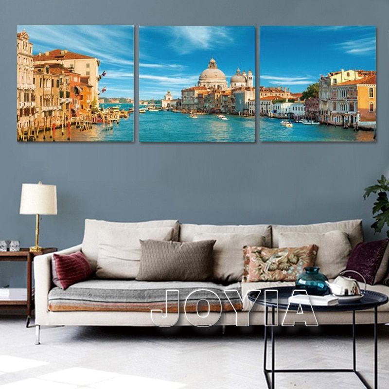 (no Frame) 3 Piece Wall Art Prints Italy Venice Water City Within Current Italy Framed Art Prints (Gallery 19 of 20)