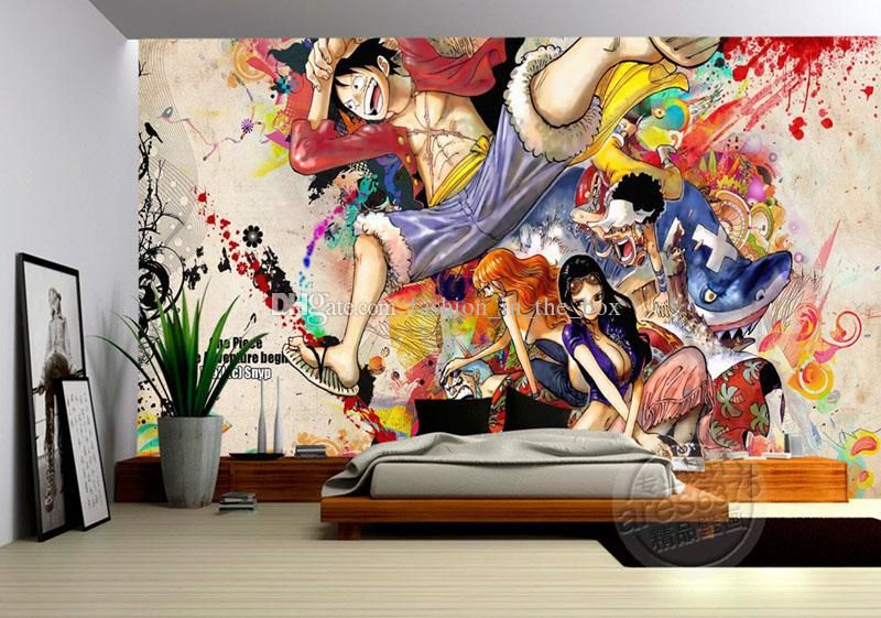 One Piece Luffy Photo Wallpaper Custom 3d Wall Murals Intended For Most Up To Date Tokyo Wall Art (Gallery 19 of 20)