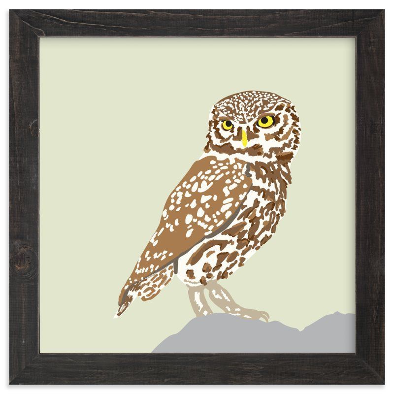 "owl" – Art Printfaye Femister In Beautiful Frame Pertaining To Most Recent The Owl Framed Art Prints (View 2 of 20)