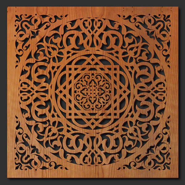 Persian Ornament Wood Wall Art — Lightwave Laser In Most Current Waves Wood Wall Art (View 14 of 20)