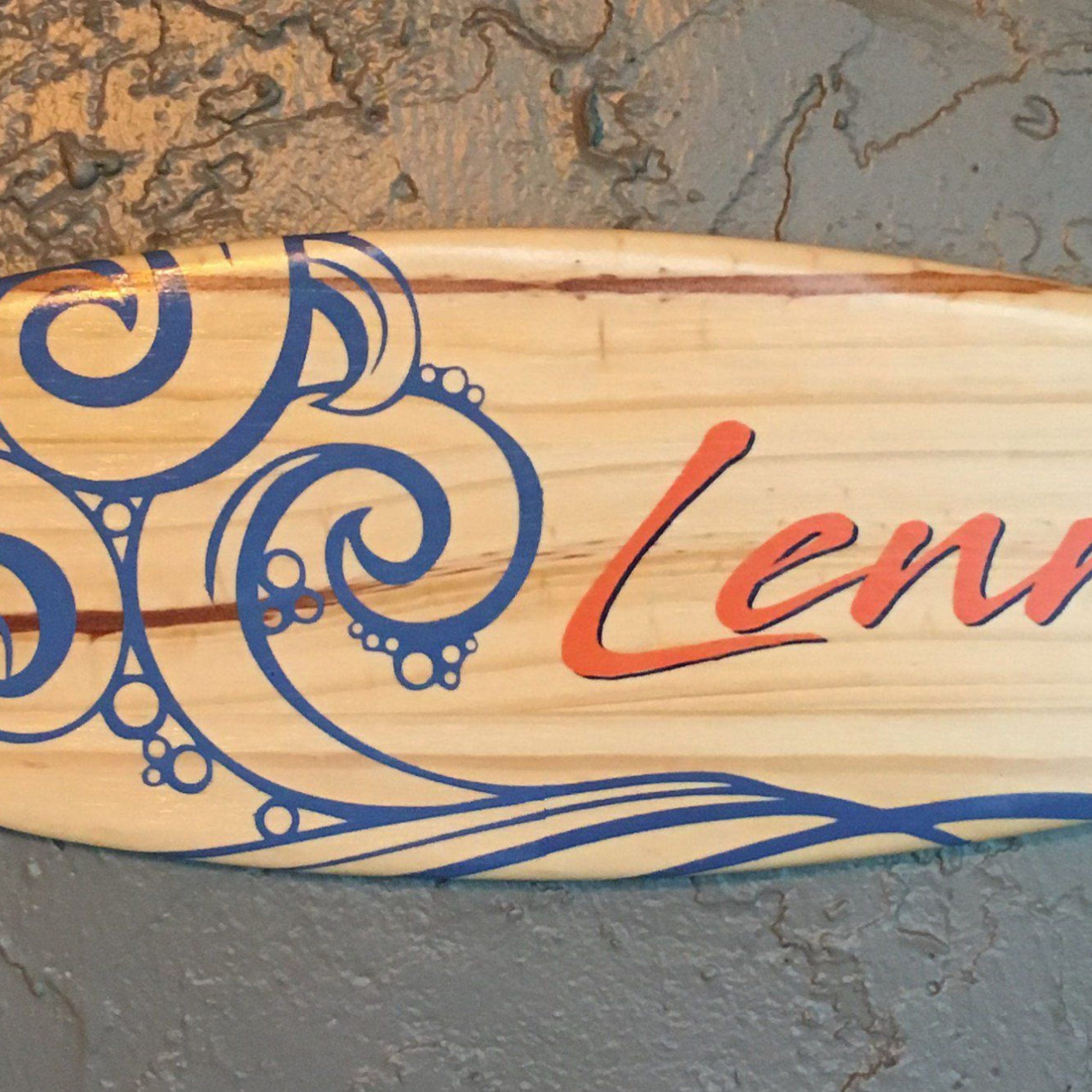 Personalized Surfboard Decor Customized Name Wall Art Surf Within Current Surfing Wall Art (View 13 of 20)