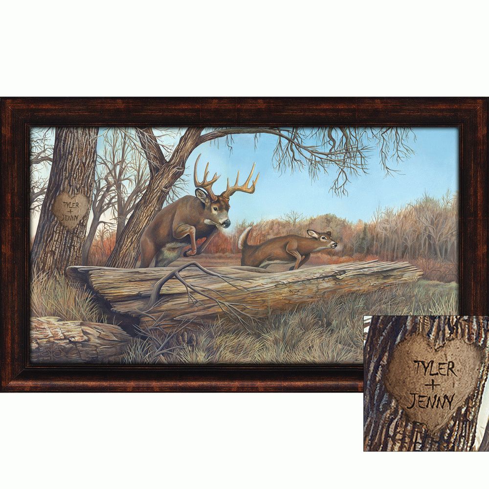 Personalized Whitetail Deer Framed Print – Small Inside Most Up To Date Children Framed Art Prints (View 11 of 20)