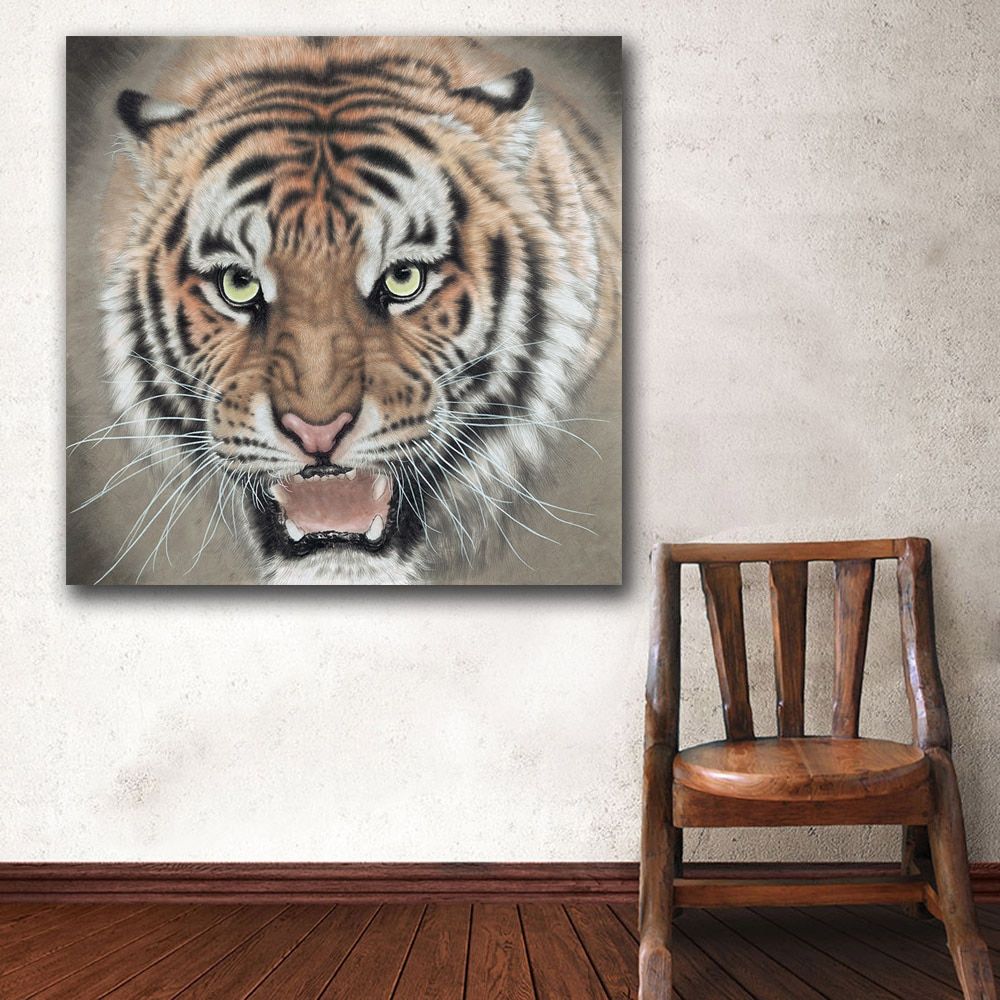Print Pictures For Living Room Wall Art 1 Piecepcs Tiger Inside Newest Jungle Wall Art (View 12 of 20)