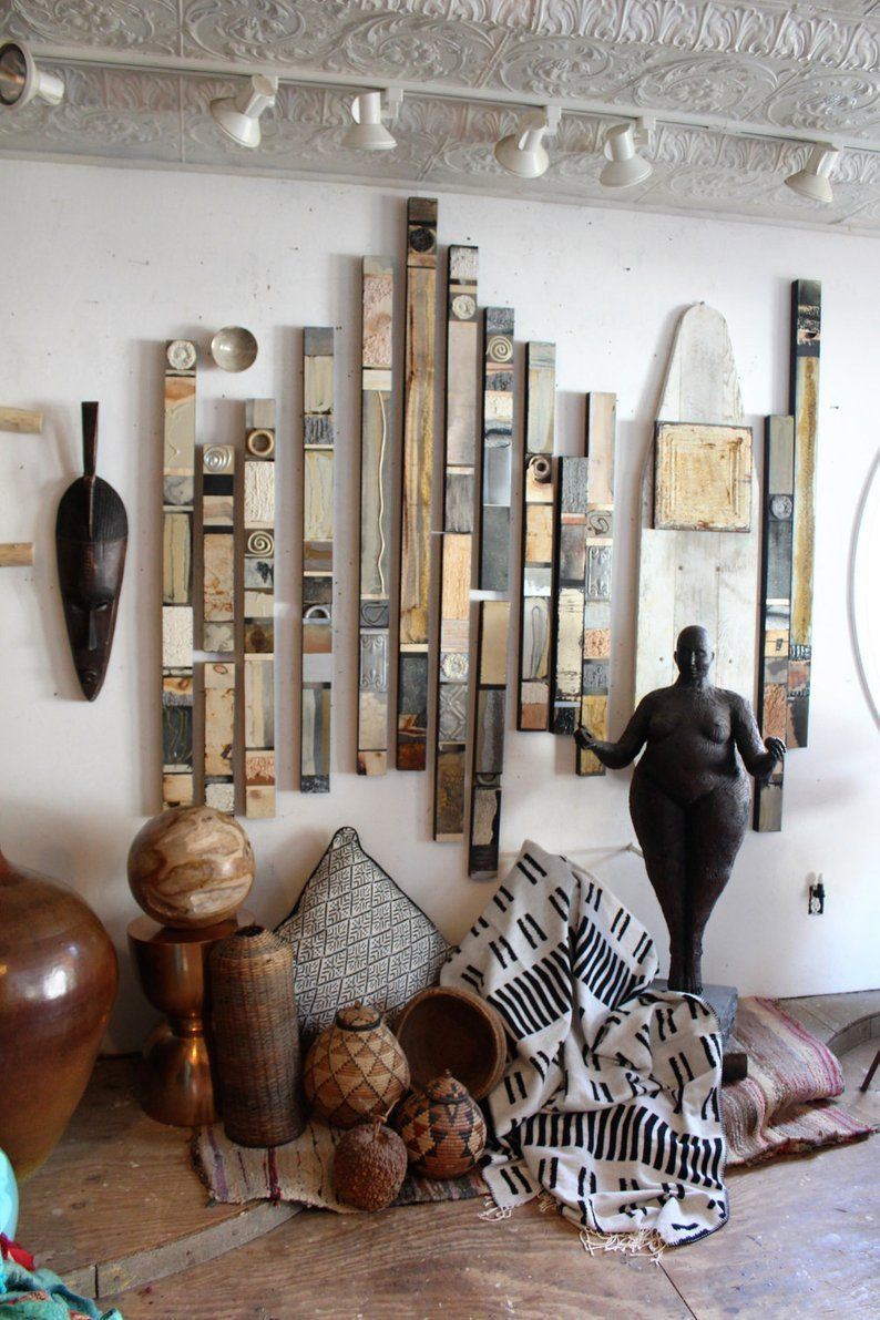 Pure & Simple Natural Collage Totems Neutral Ceiling Tin With Most Recent Minimalist Wood Wall Art (View 5 of 20)