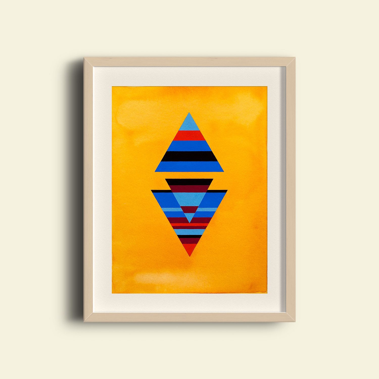 Pyramid Reflections Ii | Original Painting Design, Framed Throughout Most Recent Pyrimids Wall Art (View 13 of 20)
