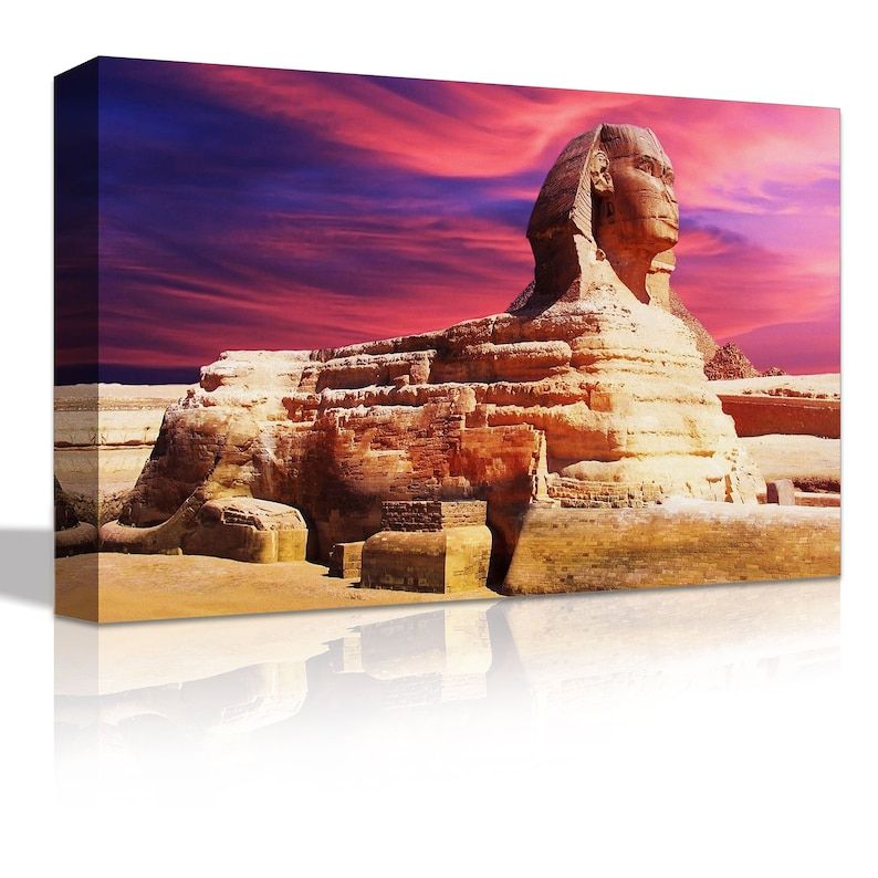 Pyramids Sphinx Egypt Canvas Print Ready To Hang Wall Art With 2018 Pyrimids Wall Art (View 8 of 20)