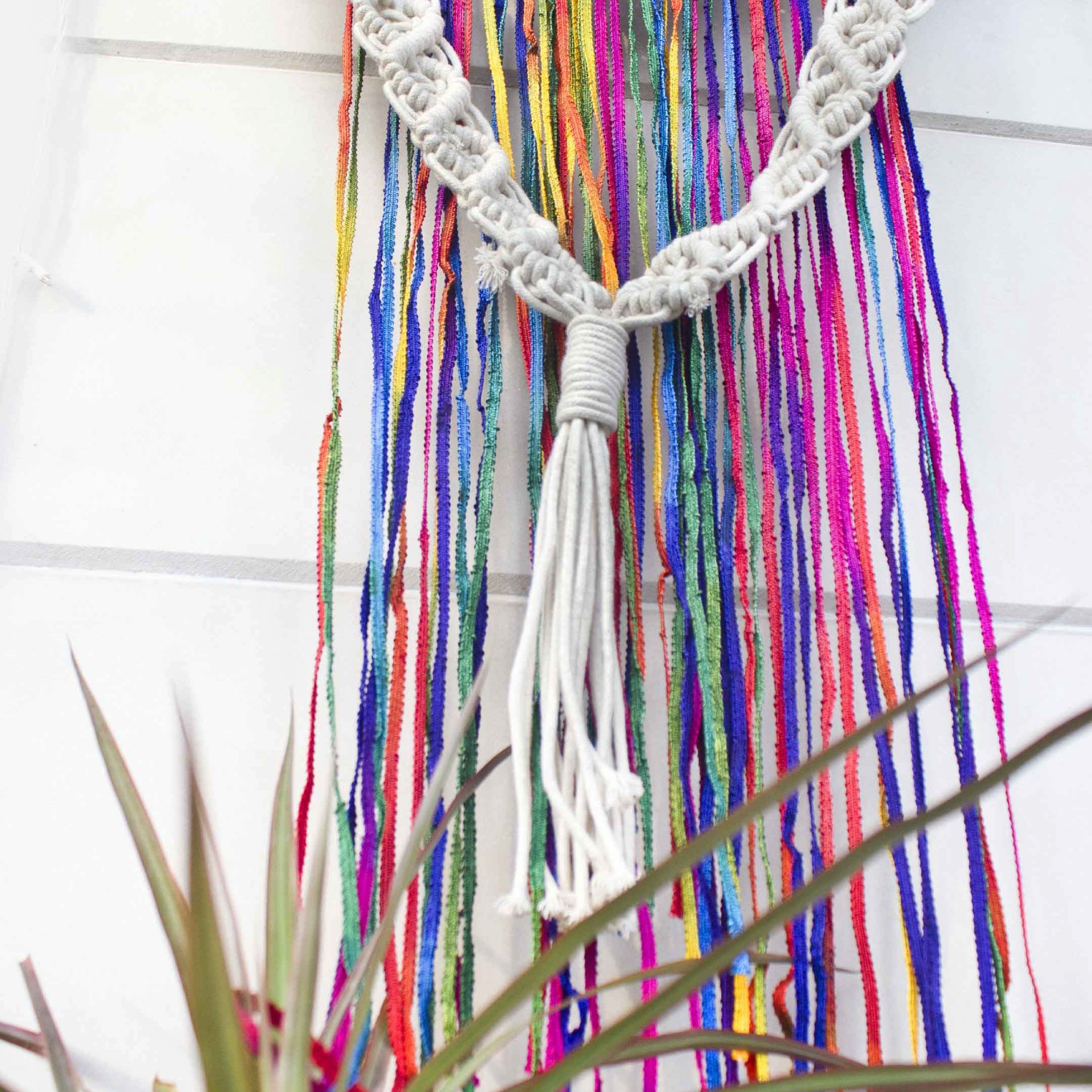 Rainbow Macrame Wall Hanging – Wall Accents Wall Art Home Inside Most Up To Date Rainbow Wall Art (View 2 of 20)