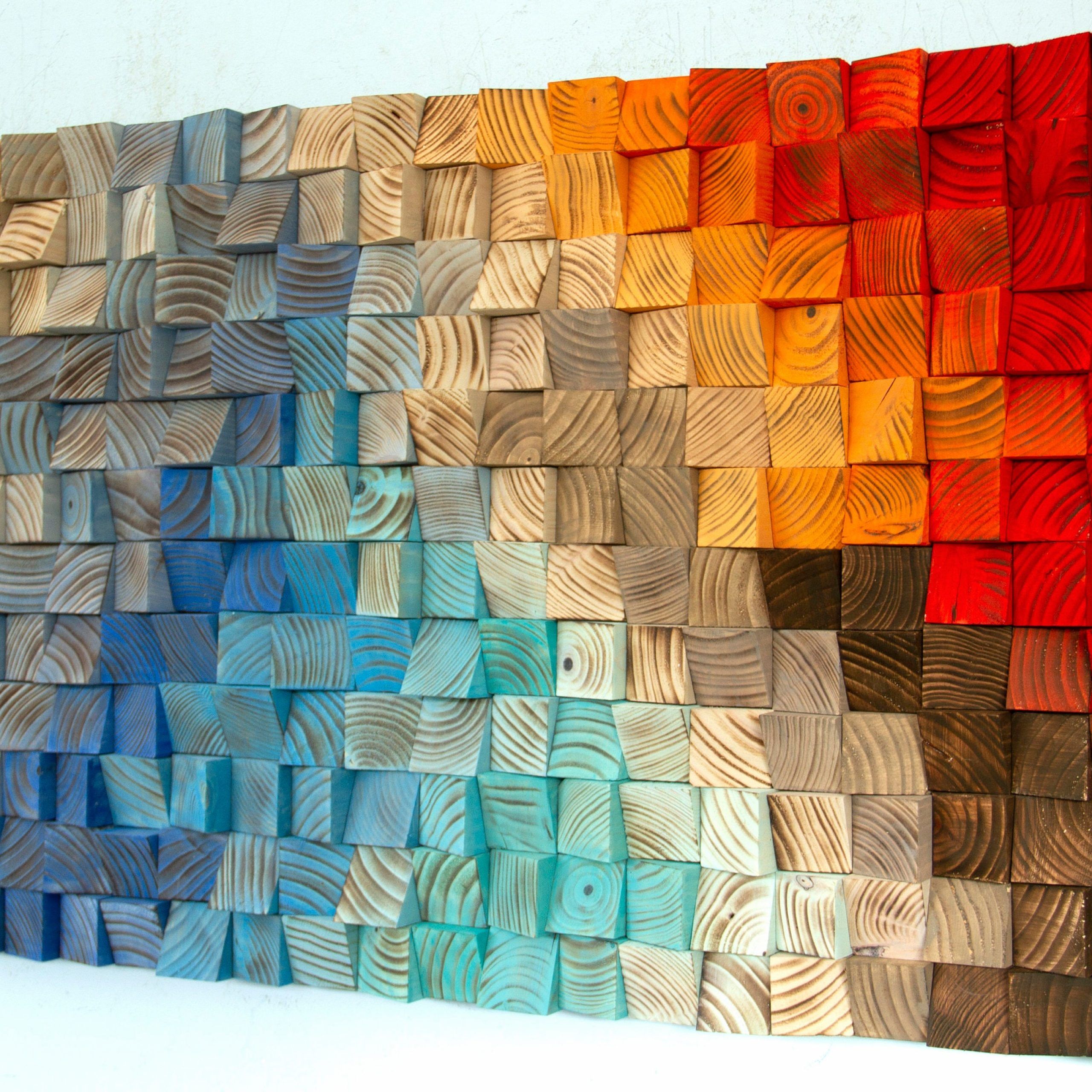 Rainbow Wood Wall Art, 2019 Trends, Abstract Painting On Pertaining To Most Popular Abstract Wood Wall Art (View 8 of 20)