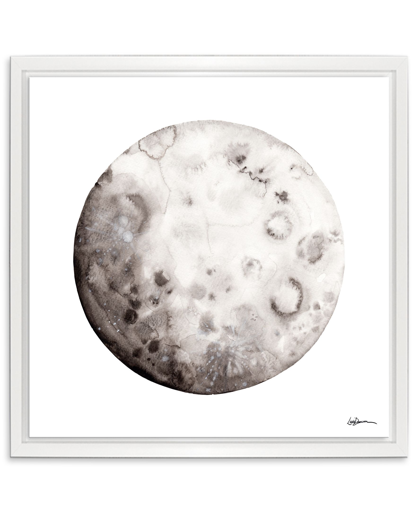 Ready2hangart 'full Moon' Medium Gray Framed Canvas Wall Inside Most Up To Date Lunar Wall Art (View 20 of 20)