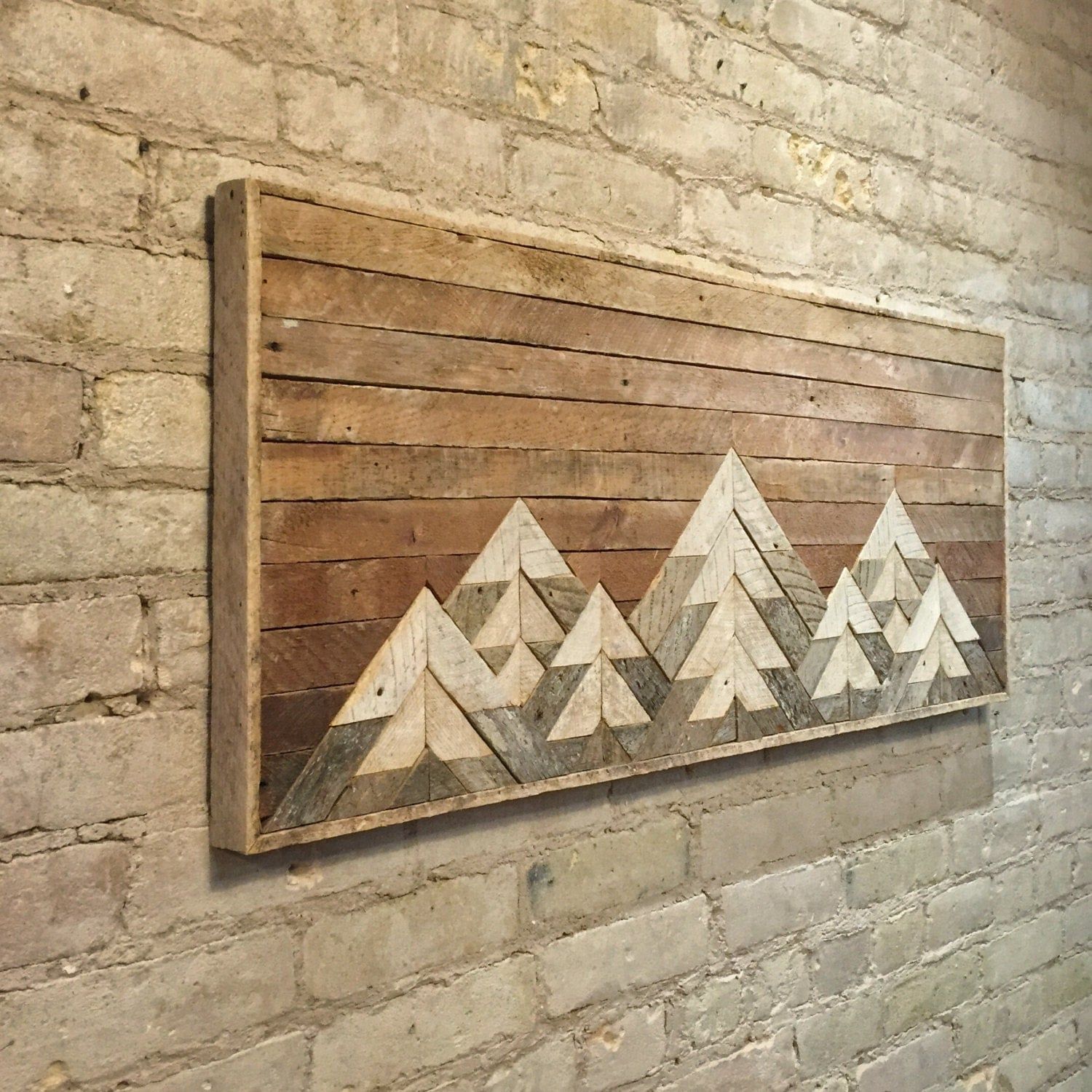 Reclaimed Wood Wall Art, Wall Decor Or Twin Headboard Throughout Most Up To Date Mountains Wood Wall Art (View 1 of 20)