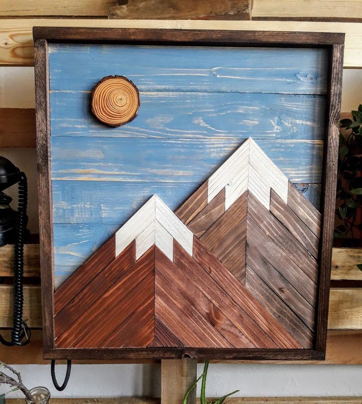Reclaimed Wood Wall Art. Wood Mountain (View 15 of 20)