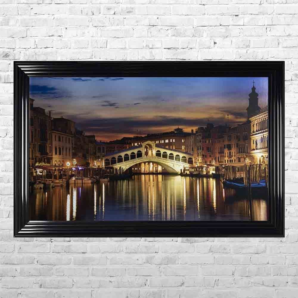 Rialto Bridge At Night Framed Wall Artshh Interiors Throughout Most Current Night Wall Art (View 3 of 20)
