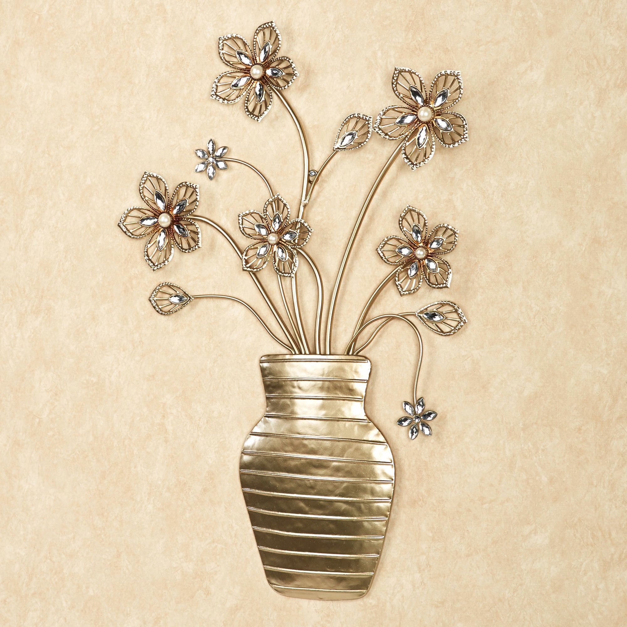 Rosianna Floral Vase Metal Wall Art Pertaining To Current Flowers Wall Art (View 9 of 20)