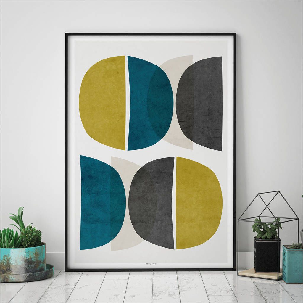 Set Of Three Colourful Abstract Art Printsbronagh Throughout 2017 Modern Framed Art Prints (View 18 of 20)