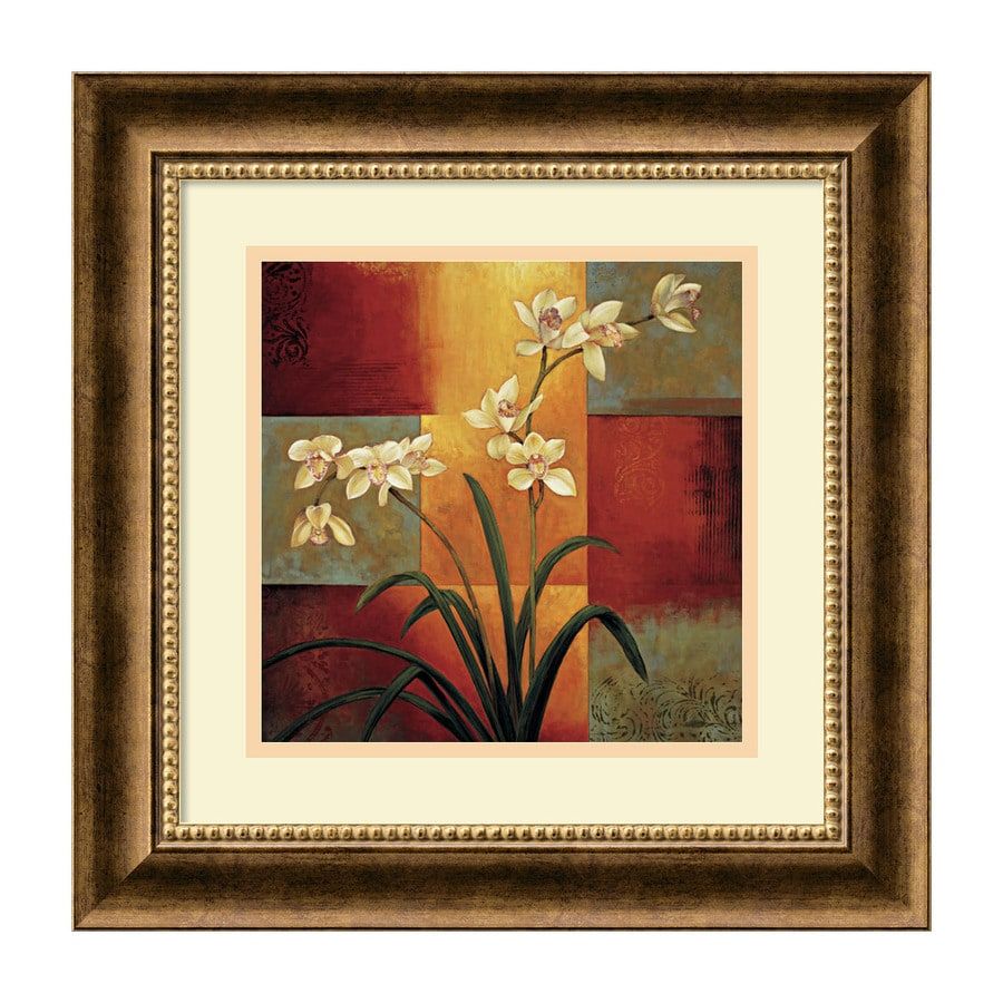 Shop Amanti Art Framed White Orchid Paper Print At Lowes Regarding Most Recently Released Lines Framed Art Prints (View 2 of 20)