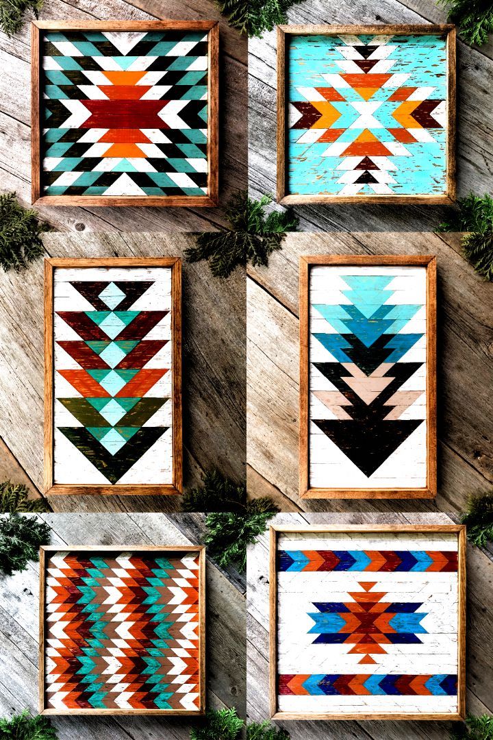 Southwestern Inspired Decorating With Geometric Wood Wall For 2017 Geometric Wood Wall Art (View 11 of 20)