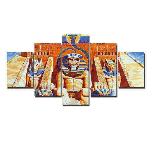 Sphinx Egyptian Pharaoh – Pyramid 5 Panel Canvas Art Wall For Best And Newest Spinx Wall Art (View 15 of 20)