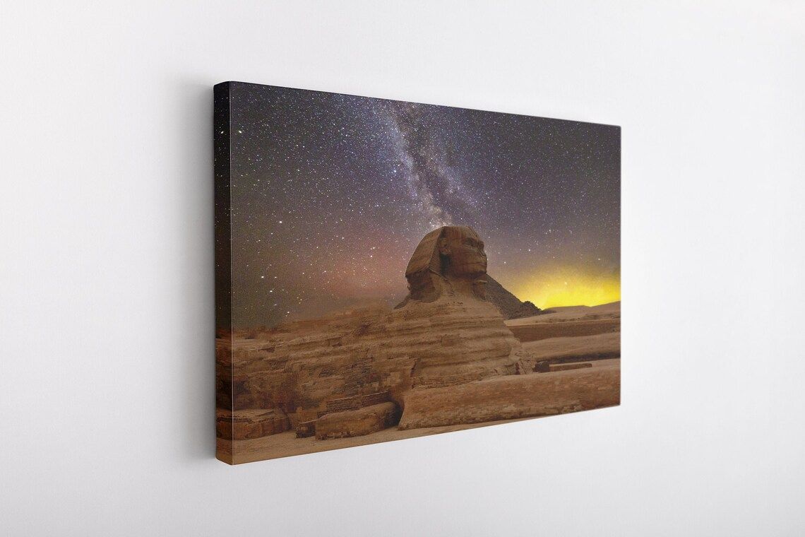 Sphinx W Starry Night Canvas Wall Art Premium Canvas High Regarding Best And Newest Spinx Wall Art (Gallery 20 of 20)