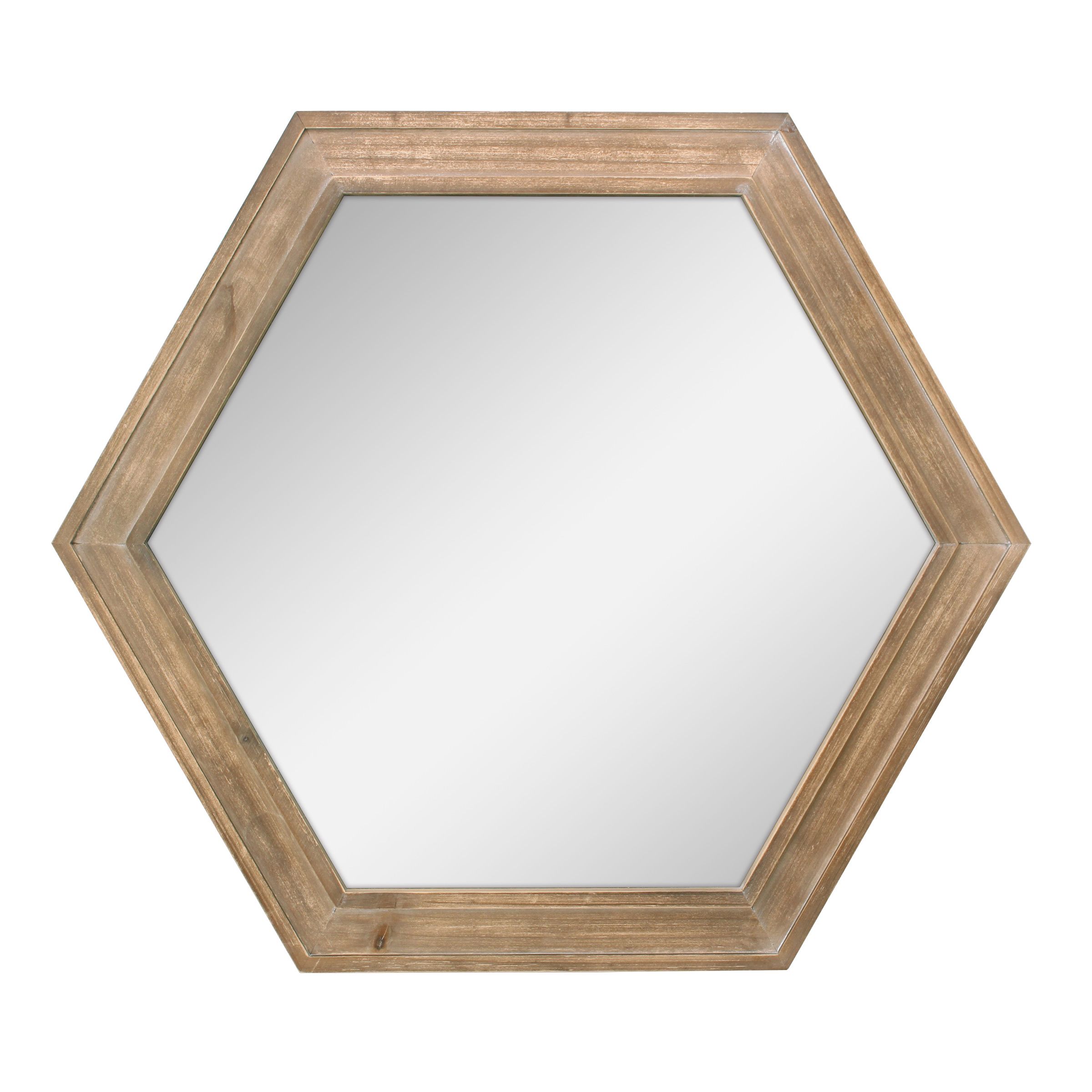 Stonebriar Decorative 24" Hexagon Hanging Wall Mirror With With Recent Hexagons Wood Wall Art (View 4 of 20)
