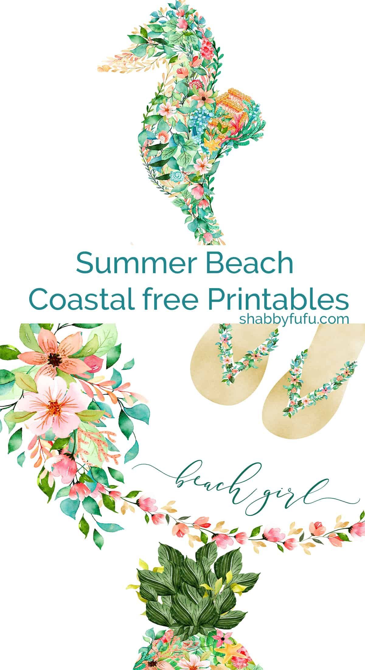 Summer Beach Coastal Printables | Wall Printables, Free With 2018 Summer Wall Art (View 14 of 20)
