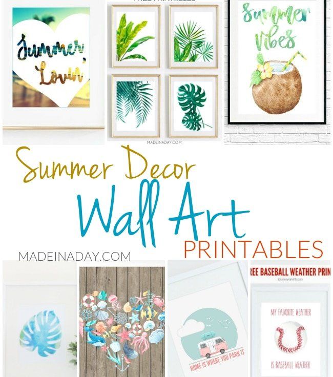 Summer Decor Wall Art Printables • Made In A Day Inside Latest Summer Wall Art (View 16 of 20)