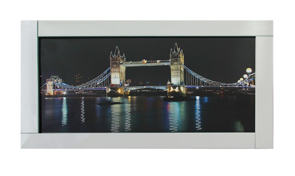 Tower Bridge Picture Liquid Art With Mirror Frame – Scenes Within Current Liquid Wall Art (View 18 of 20)