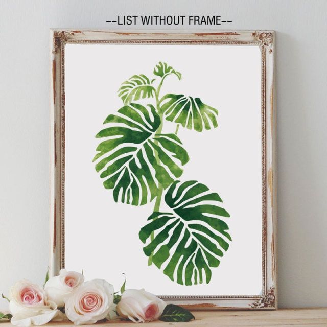 Tropical Palm Leaves Art Prints Green Rainforest With Regard To Latest Palm Leaves Wall Art (View 15 of 20)