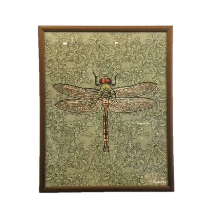 Trouva: Framed Dragonfly Print (25x20) For Recent Dragon Tree Framed Art Prints (View 11 of 20)