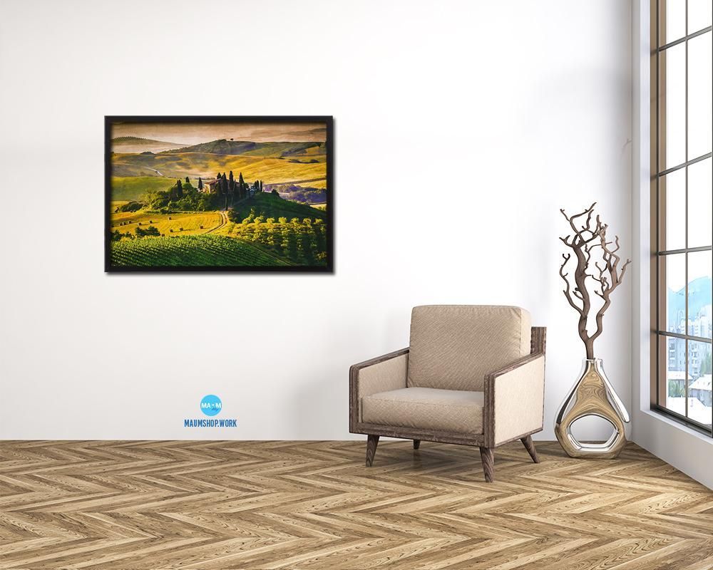 Tuscany, Italy Vineyards Artwork Painting Print Art Frame For Newest Italy Framed Art Prints (View 8 of 20)
