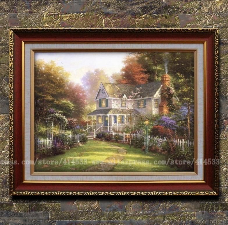 Victorian Art Prints Thomas Kinkade Oil Painting Victorian Within Most Up To Date Landscape Framed Art Prints (View 11 of 20)