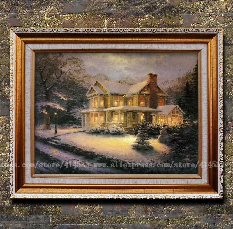 Victorian Christmas Landscape Painting Modern Wall Intended For 2017 Landscape Framed Art Prints (View 1 of 20)