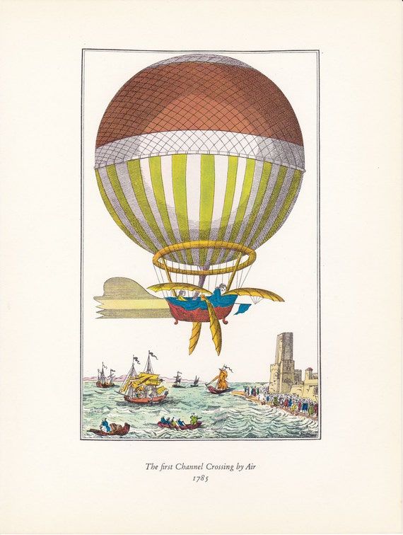 Vintage Balloon Print Hot Air Balloon Transport With Regard To Recent Balloons Framed Art Prints (View 7 of 20)
