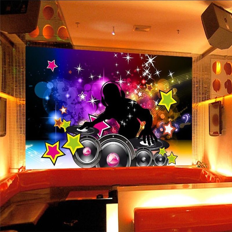 Wall Decor Paper 3d Music Dance Sound Bar Ktv Disco With Regard To Newest Night Wall Art (View 6 of 20)
