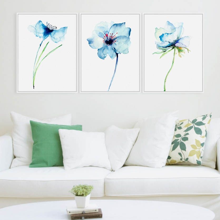 Watercolor Minimalist Orchid Flower Posters Prints Garden Inside Latest Minimalism Framed Art Prints (View 18 of 20)
